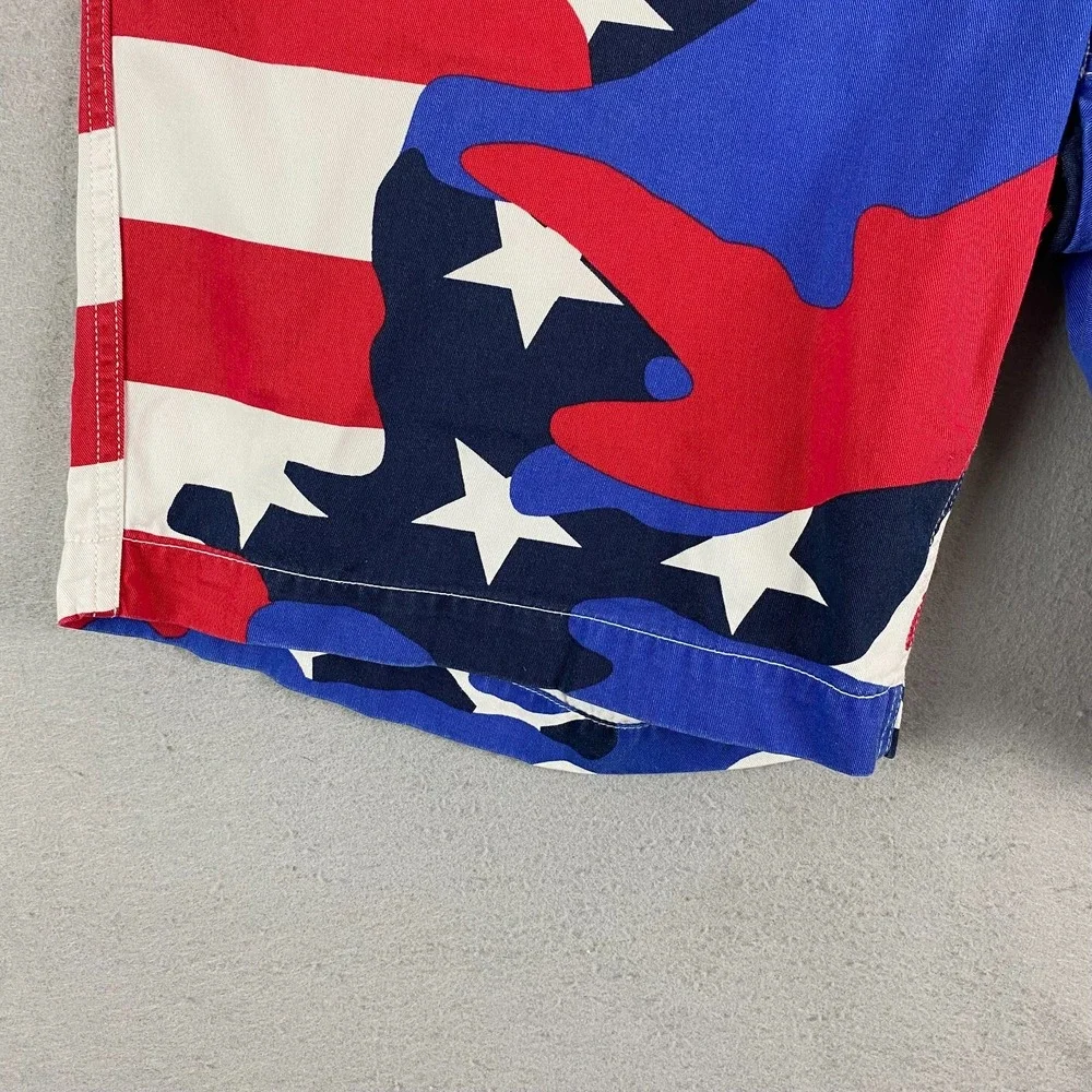 Polo Ralph Lauren Shorts Men 38 Chino US Flag Camo Stars And Stripes Pony Preppy
